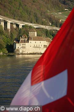 11593 - Photo : Suisse - Chteau de Chillon au bord du Lac Lman