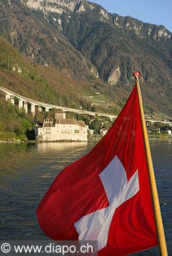 11595 - Photo : Suisse - Chteau de Chillon au bord du Lac Lman