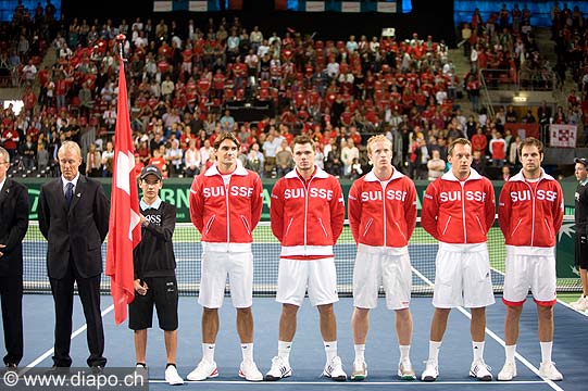 11930 - Photo - Roger Federer  et Stanislas Wawrinka, Coupe Devis  Lausanne - suisse - switzerland