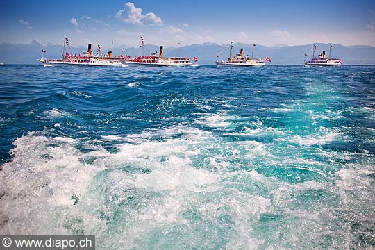 11999 - Photo : Suisse - Bateaux de la CGN sur le Lac Lman