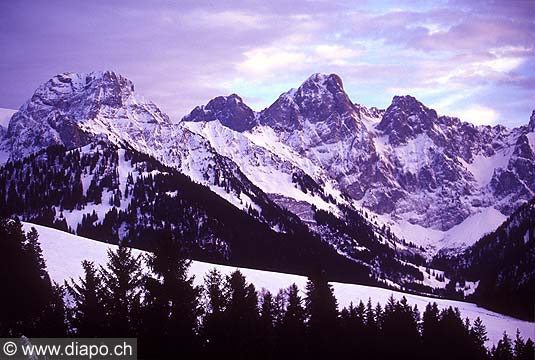 5269 - Suisse - montagne vers Chteau d'Oex