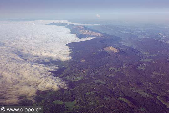 7531 - Suisse - mer de brouillard sur le Lac Lman et le Jura