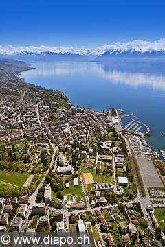 9520 - Photo: Suisse, Lausanne vue arienne, vue du ciel - Switzerland