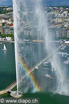 9869 - Photo : Suisse - ville de Genve - jet d'eau  - lac Lman - Geneva, , switzerland