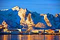 11025 - Photo :  Norvège, Arctique, îles Lofoten, port de Myre