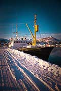 11027 - Photo :  Norvège,  Arctique, îles Lofoten, port de Myre