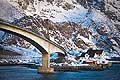 11160 - Photo :  Norvège,  Arctique, îles Lofoten, village de Henningsvaer, l\'île de Austvagoy