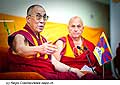 12628 - Photo: Tenzin Gyatso, le dala-lama, le plus haut chef spirituel du Tibet  Lausanne en Suisse