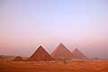 3400 - Egypte - les pyramides de Gizeh - Mykrinos, Khephren et Kheops