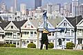 8824 - Photo : USA, Etats-Unis, Californie, San Francisco, maisons d'Ashbury et Haight,  Image of America