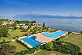 9185 - Photo: Suisse, piscine de bellerive lausanne et le lac Léman