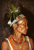9417 - Photo : Hommes-fleurs, Mentawais, le de Siberut, Indonsie