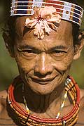 9438 - Photo : Hommes-fleurs, Mentawais, le de Siberut, Indonsie