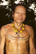 9460 - Photo : Hommes-fleurs, Mentawais, le de Siberut, Indonsie