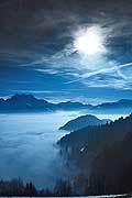 9908 - photo : Les Dents du Midi, mer de brouillard, Valais, Suisse